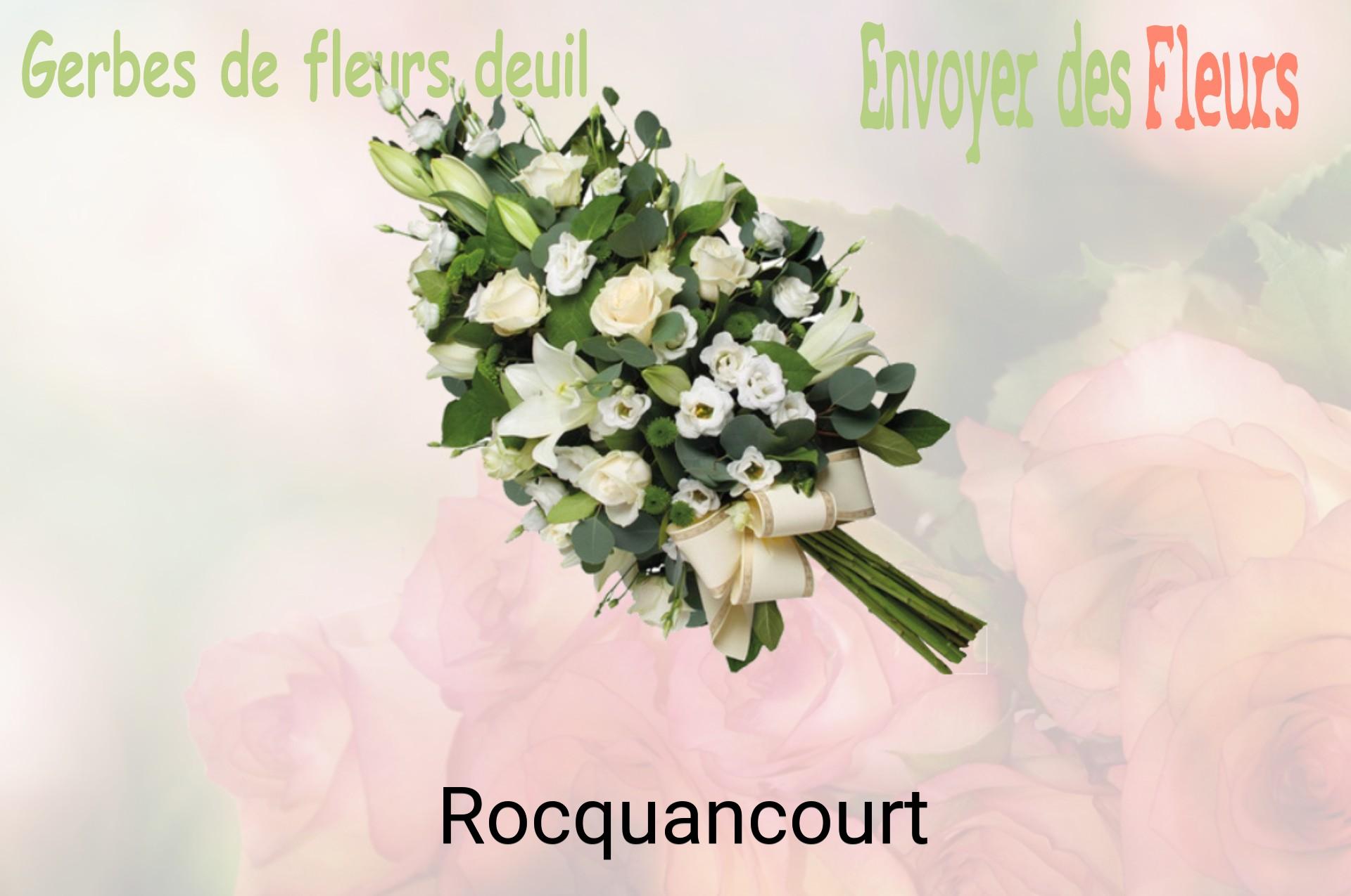 Gerbe de fleurs de deuil livrée à Rocquancourt